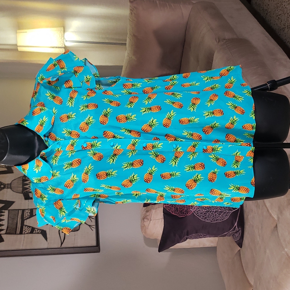 Alice + Olivia pineapple blouse